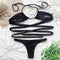 Solid Color Swimsuit Women Strappy Swimsuit Sexy Bikini - ROUTINE FASHION